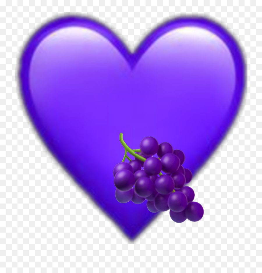 Aesthetic Purpleaesthetic Purpleheart - Seedless Fruit Emoji,Grape Emoji