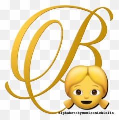 Blonde Girl Emoticon Emoji Alphabet Png -