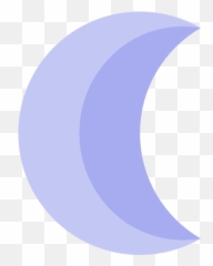 Half Moon Phase shapes night nature icon - Blue Shape Emoji