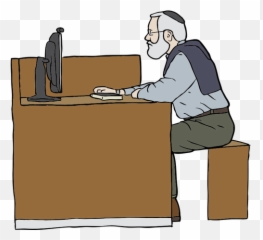 Man Working - Man Work On Computer Clipart Emoji,Hanukkah Emojis
