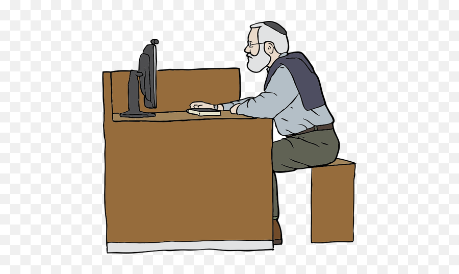 Man Working - Man Work On Computer Clipart Emoji,Hanukkah Emojis