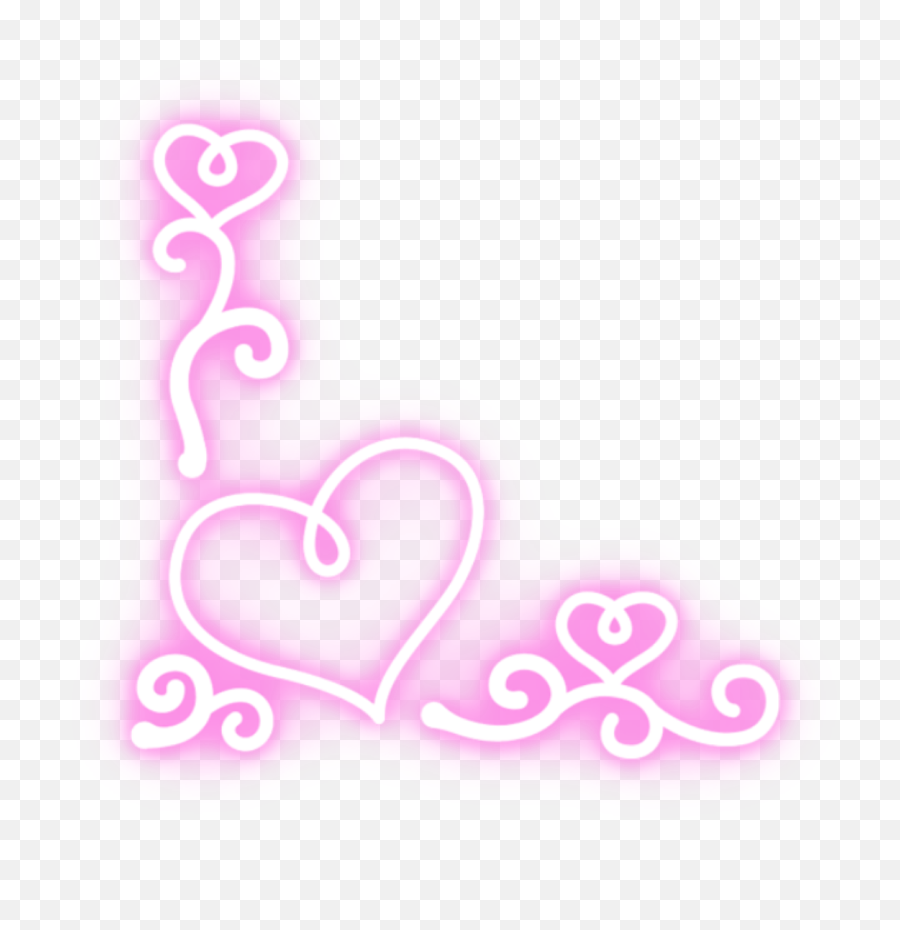 Glowing Pink Neonlight Heart Hearts - Portable Network Graphics Emoji,Glowing Heart Emoji