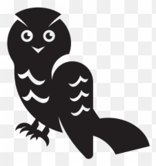 Owl Silhouette - Cartoon Emoji