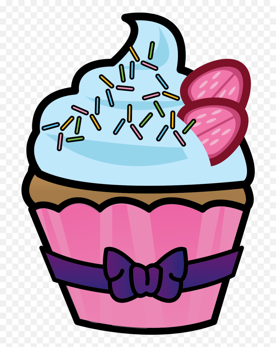 Cupcakes Clipart Half Eaten Cupcake - Sketsa Gambar Ice Sketsa Ice Cream Cake Emoji,Emoji Cupcakes