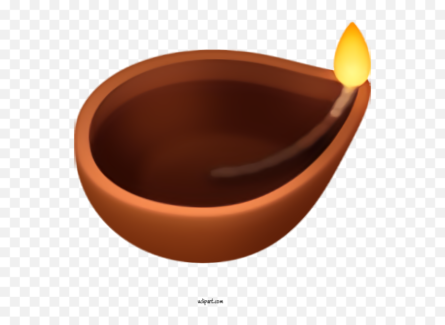 Holidays Brown Bowl Oval For Diwali - Diwali Clipart Meaning Emoji,Lamp Emoji