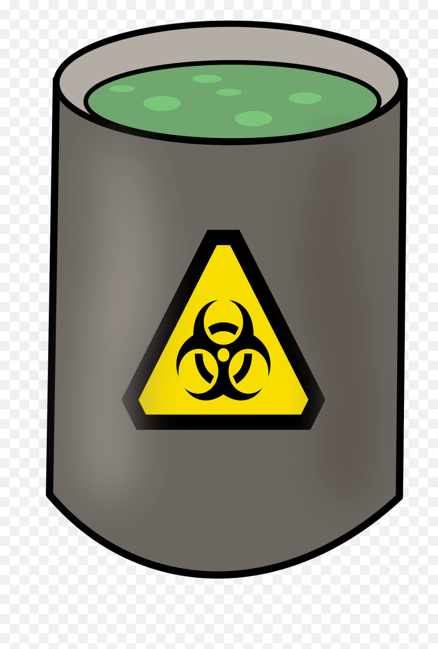 Canister Of Waste With Hazardous Symbol On The Label Clipart - Transparent Toxic Waste Barrel Emoji,Headstone Emoji