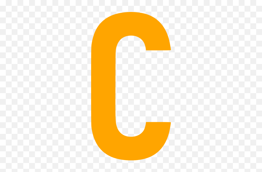 Orange Letter C Icon - Free Orange Letter Icons Letter C Color Orange Emoji,Letter Emoticon