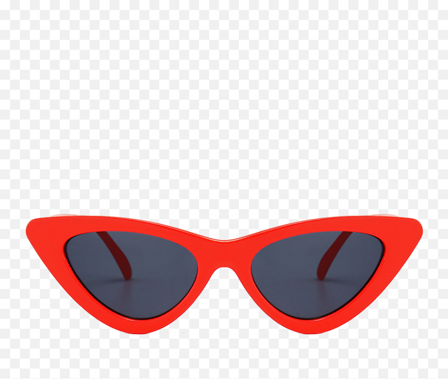 Red Retro Cat Eye Sunglasses - Retro Sunglasses Clipart Emoji,Clout Emoji
