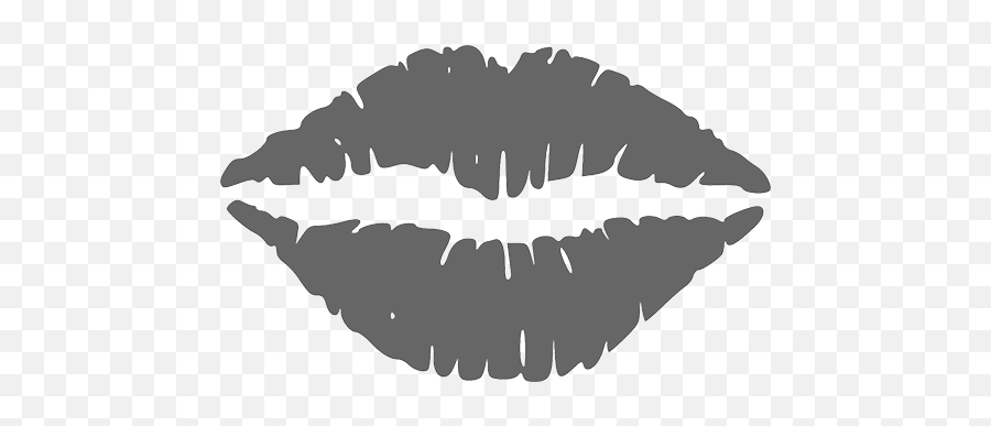 Art Drawings - Silhouette Lips Clip Art Emoji,Black Lips Emoji