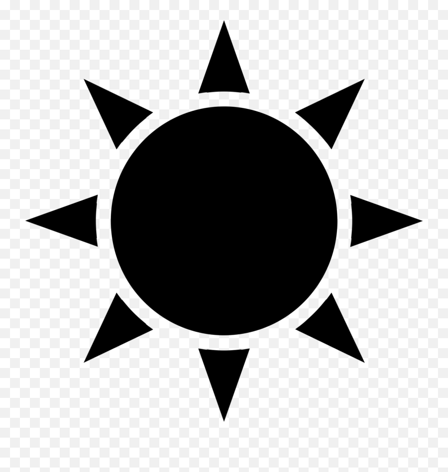 Computer Icons Symbol Clip Art - Sun Vector Png Download Sun Silhouette Png Emoji,Transparent Sun Emoji