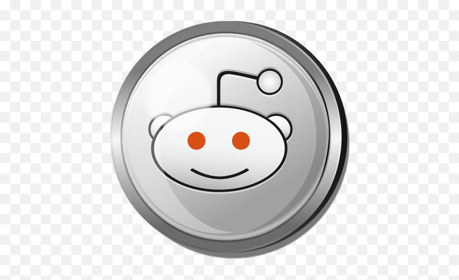 Reddit Round Metal Button - Circle Emoji,Metal Emoticon