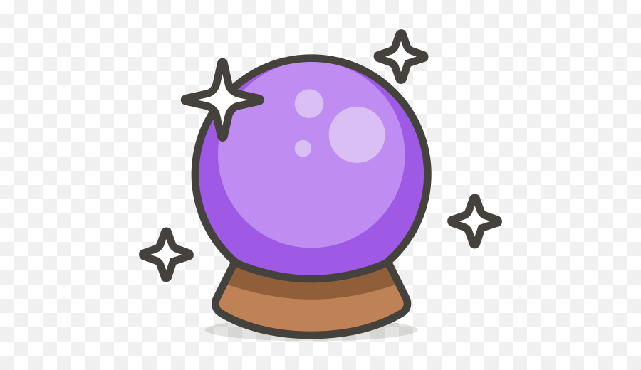 Emoji Icon Of Colored Outline Style - Emoji Crystal Ball Png,Snowball Emoji