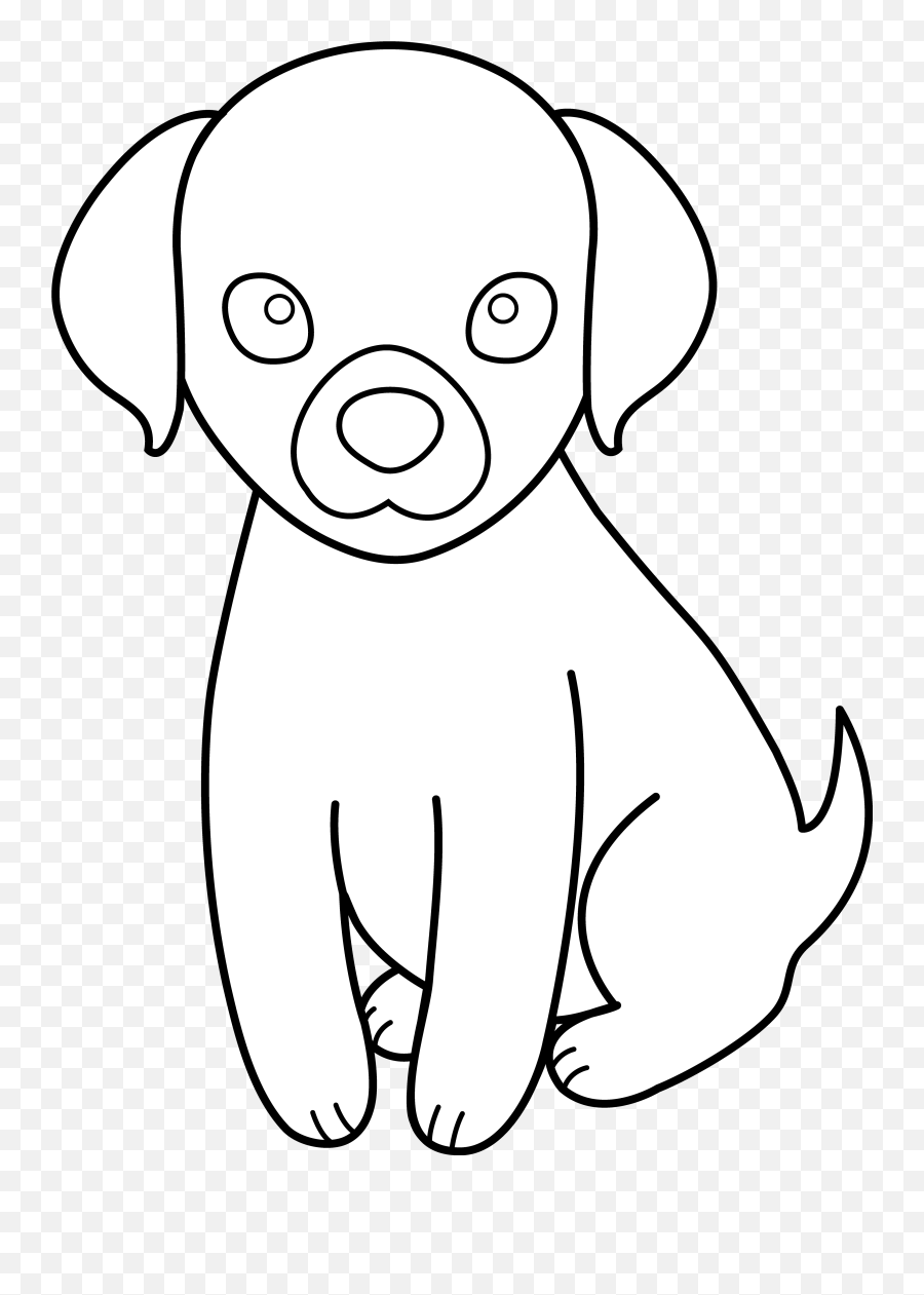 Cute Cartoon Dog Drawings - Easy Simple Cartoon Dog Emoji,Puppy Dog Emojis  - free transparent emoji 