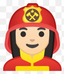 Download Free Png Woman Firefighter Light Skin Tone Icon - Emoji