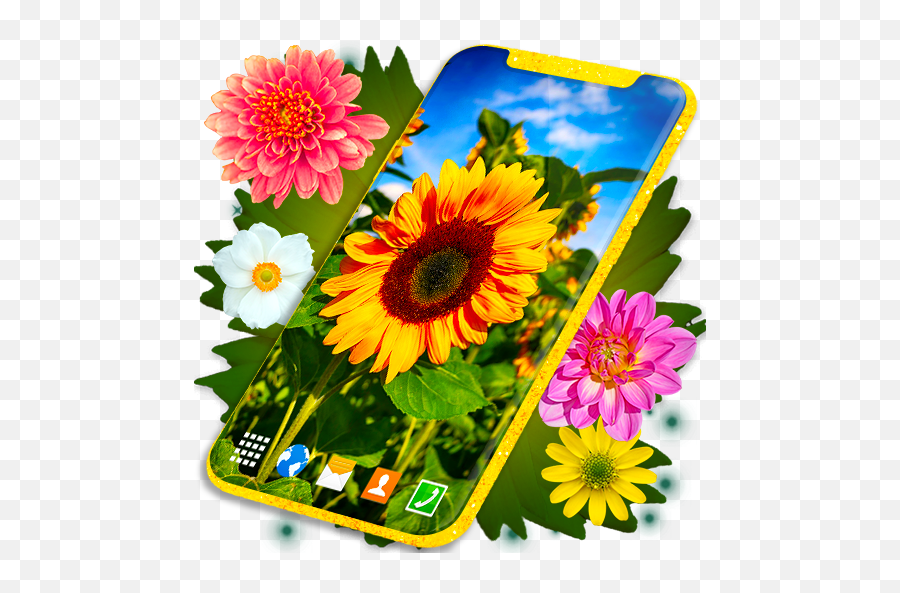 Live Wallpaper Sunflower Summer Themes - Sunflower Emoji,Daisy Emoji