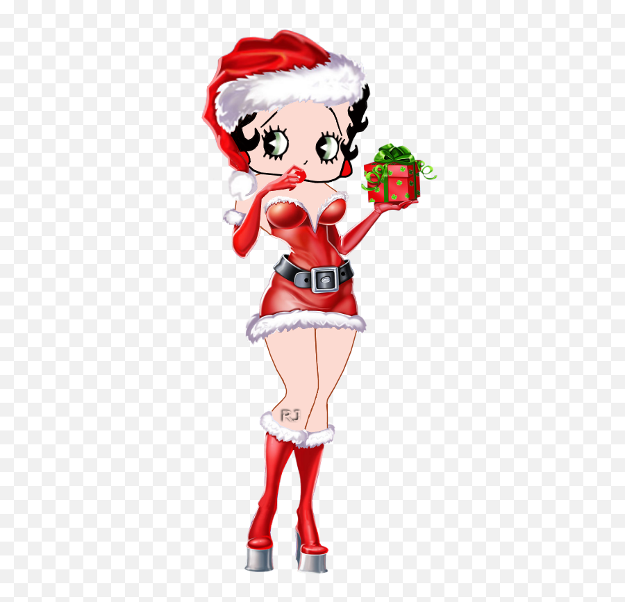 Xmas Present - Betty Boop Christmas Png Emoji,Dork Emoticon