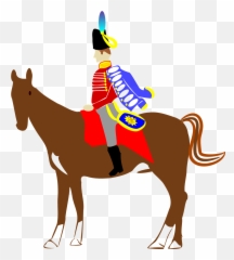 Man Riding Horse Rider Barrie - Soldier On A Png Emoji