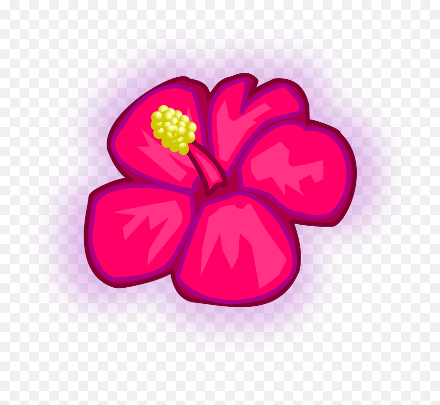 Flower Hawaiian Rose Red Tropical - Tropical Rainforest Plants Drawing Emoji,Hawaiian Flower Emoji