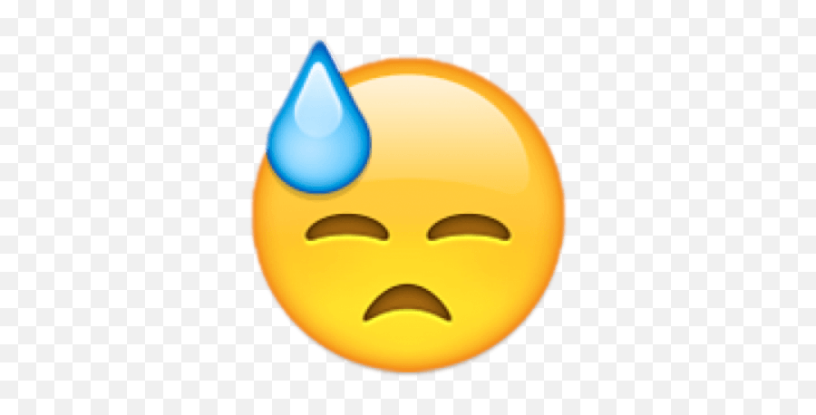 Emoji - Downcast Face With Sweat Emoji,Fez Emoji