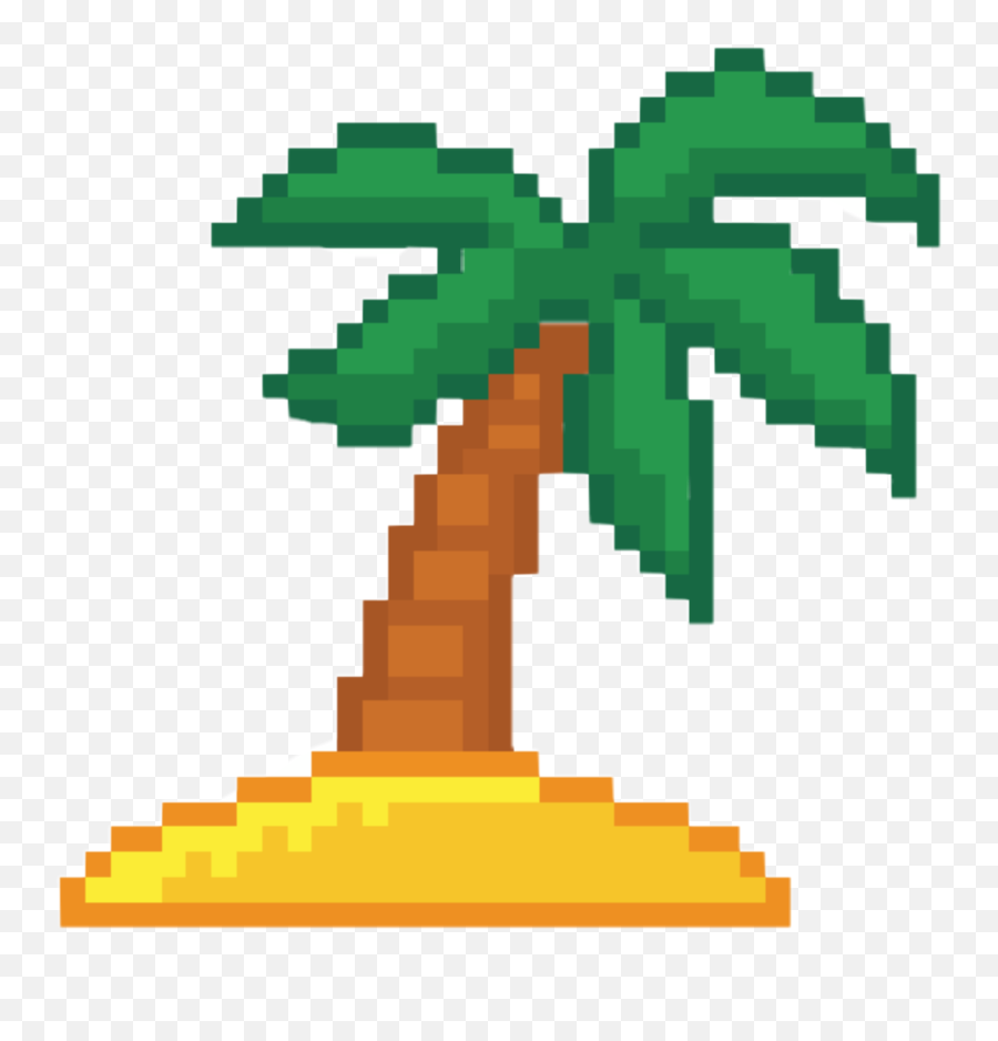 An 8 - Bit Palm Tree Palmtree Pixel Art Pokemon Npcs Emoji,Palm Tree Emoji