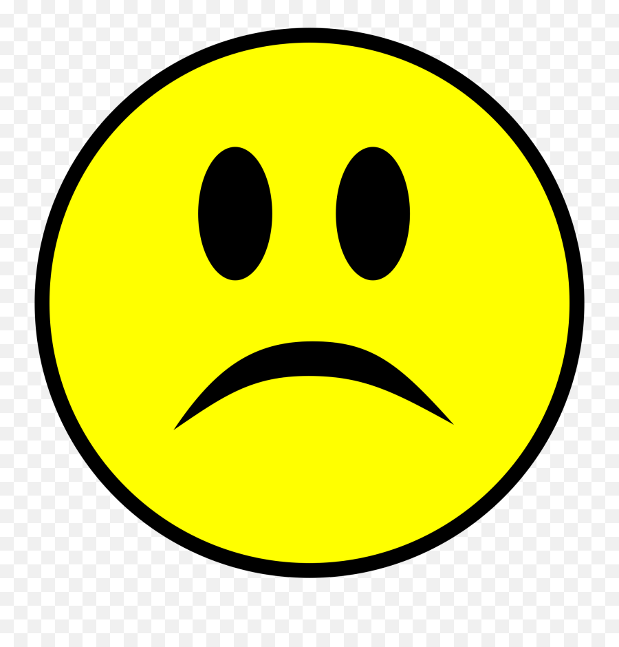 Sad Smiley Yellow Simple - Smiley Emoji,Emoticon Meanings