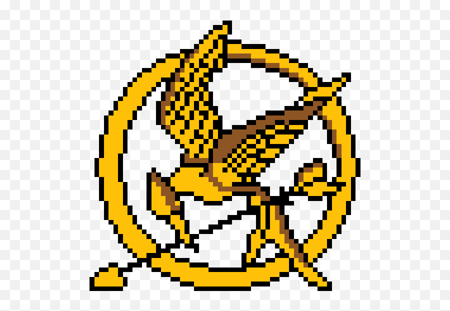 Hunger Games Logo Pixel Art Clipart - Ben Emoji,Shuriken Emoji