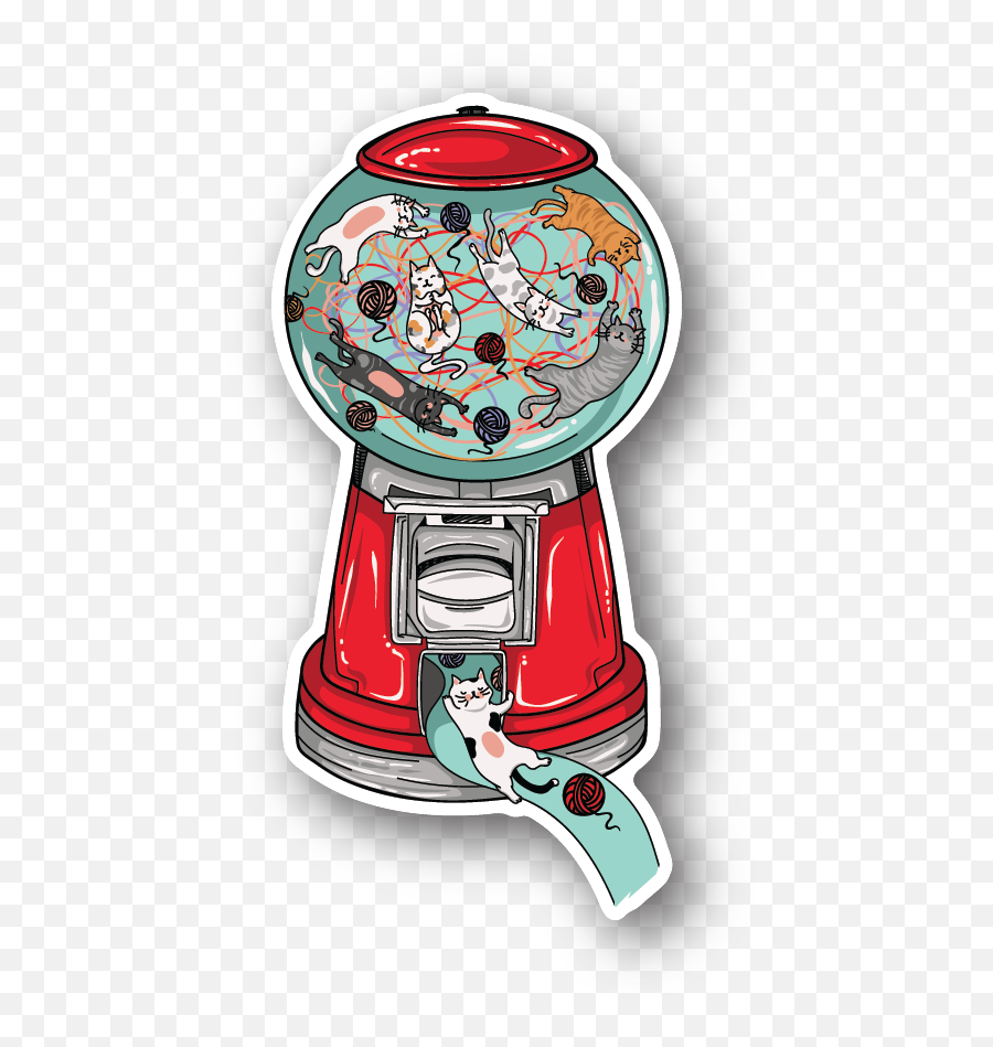 Cat Gumball Machine Sticker - Gumball Machine Sticker Emoji,Gumball Machine Emoji