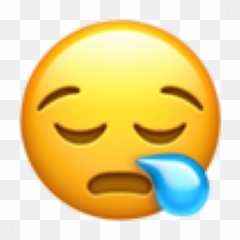 Emoji Heart Cute Aesthetic Pretty Iphone Yellow Vaporwa - Tired Face
