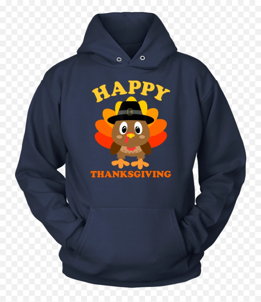 Happy Thanksgiving Turkey Youth Cotton Hooded Sweatshirt - Kids Thanksgiving Shirts Emoji,Turkey Emoji