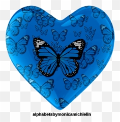 Alphabets By Monica Michielin Alfabeto Borboleta Azul Blue - Alphabets With Blue Butterflies Emoji,Blue Butterfly Emoji