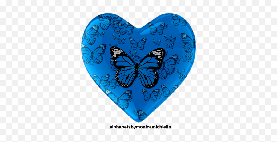 Alphabets By Monica Michielin Alfabeto Borboleta Azul Blue - Alphabets With Blue Butterflies Emoji,Blue Butterfly Emoji