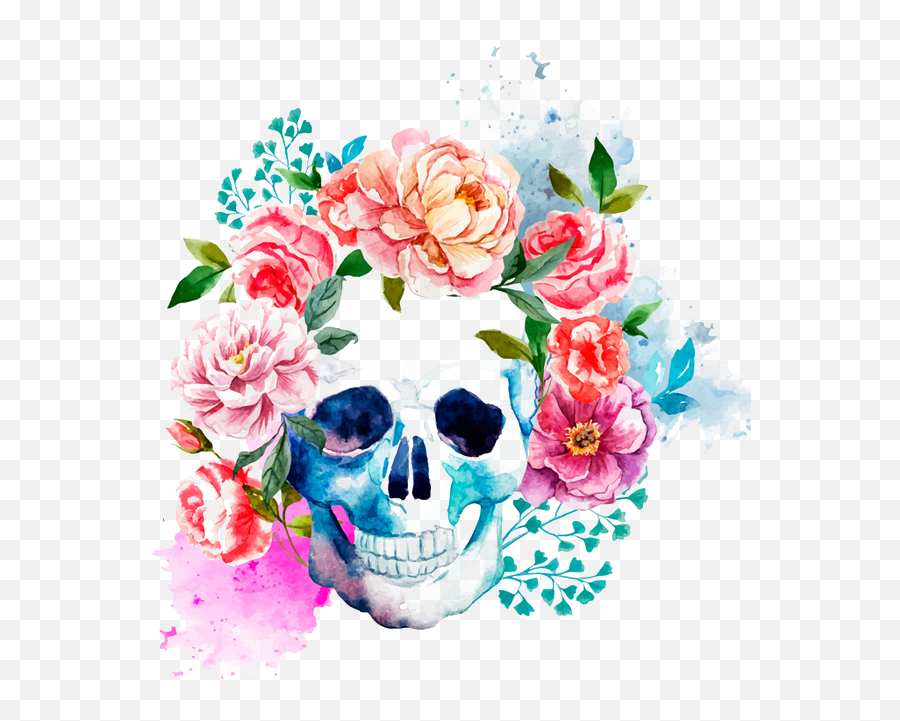 Skull Flowerskull Sticker By Stacey4790 - Imagenes De Calaveras Bonitas Emoji,Mexican Emoji App