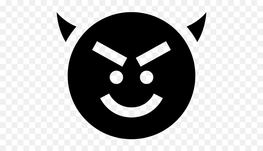 Devil Emoticons Emoji Feelings Smileys Icon - Black Dead Emojis Transparent,Devil Horns Emoji