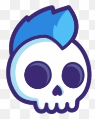 Mohawk Skull Sticker - Clipart Punk Rock Mohawk Emoji,Skull Emoji Text