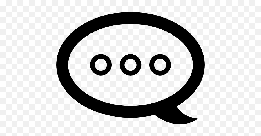 Speech Bubble With Ellipsis Icons - Circle Emoji,Speech Bubble Emoji