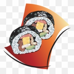 Sushi Roll Fish - Cartoon Sushi Roll Emoji,Sushi Roll Emoji
