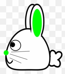 Spring Bunny With Green Ears Vector - Png Emoji