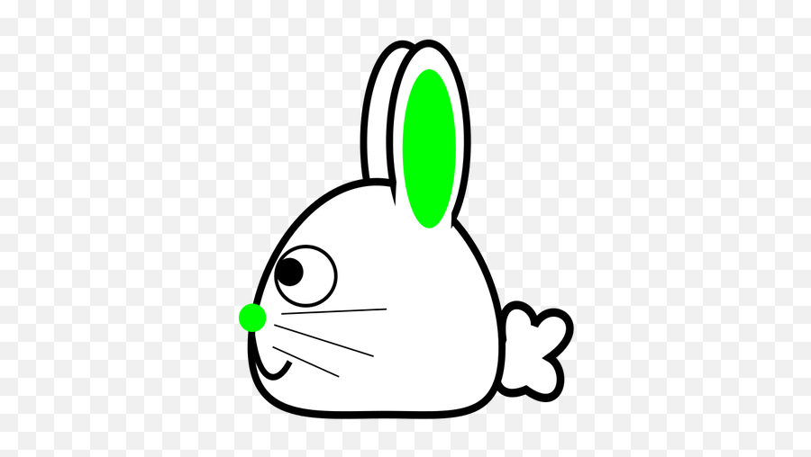 Spring Bunny With Green Ears Vector - Png Emoji,Woman With Bunny Ears Emoji