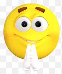 Emoticon Emoji Pray Smiley Smile - Smile Pray,Sad Emoji