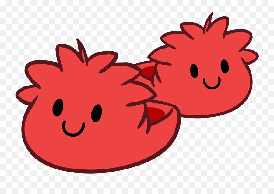 Red Puffle Slippers - Codes De Pantuflas Free Penguin Emoji,Emoticon Slippers