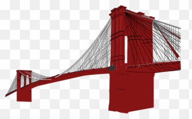 Red Brooklyn Bridge Clip Art At Clker Vector Clip Art - Red Brooklyn Bridge Png Emoji,Bridge Emoji