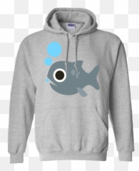 Fish Blowing Bubbles Emoji Hoodie - Mens Hockey Championship Sweatshirt