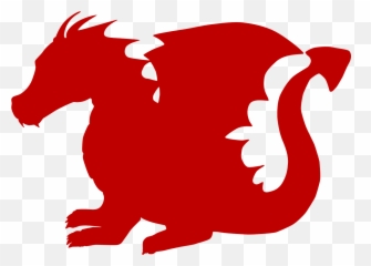 Dragon Clipart Red - Silhouette Png Emoji