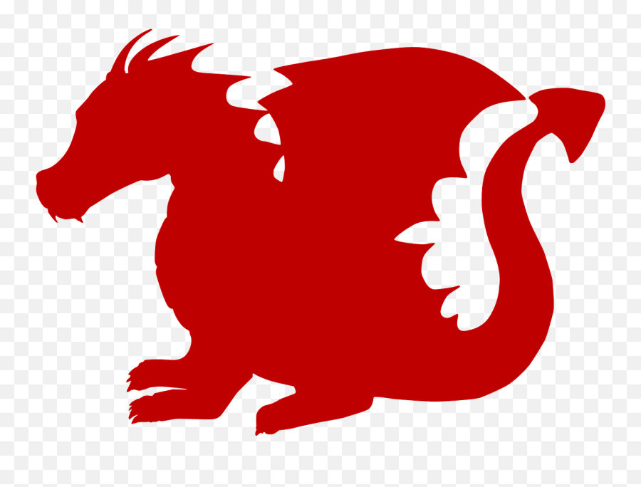 Dragon Clipart Red Dragon - Silhouette Dragon Png Clipart Emoji,Red Dragon Emoji