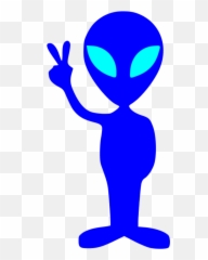 Little Green Alien Clip Art - Transparent Background Clipart Emoji
