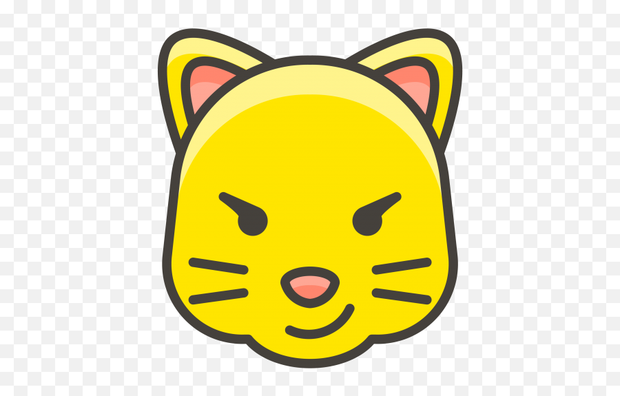 Cat Face With Wry Smile Emoji Clipart - Easy Cat Emoji Drawing,Weary Emoji