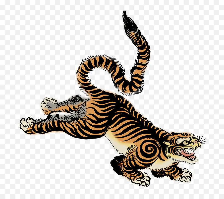 Animal Tiger Wildlife Sumatran - Japanese Tiger Transparent Emoji,Emoji Trunk Or Treat