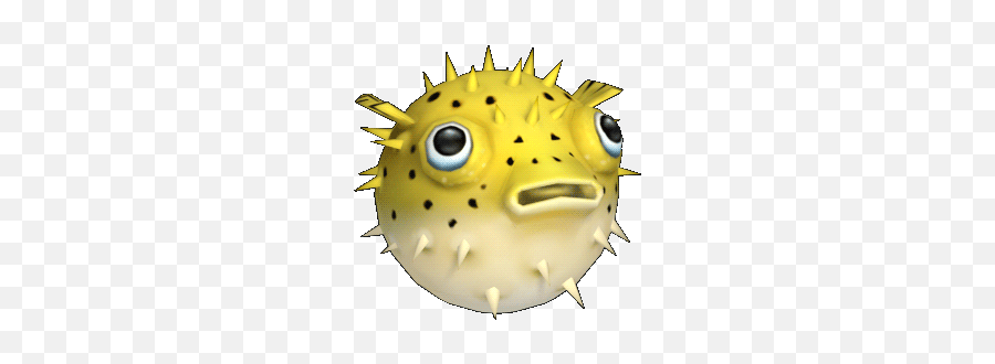 Fresh Puffer Fish Cartoon Gif - Striped Burrfish Emoji,Pufferfish Emoji -  free transparent emoji 