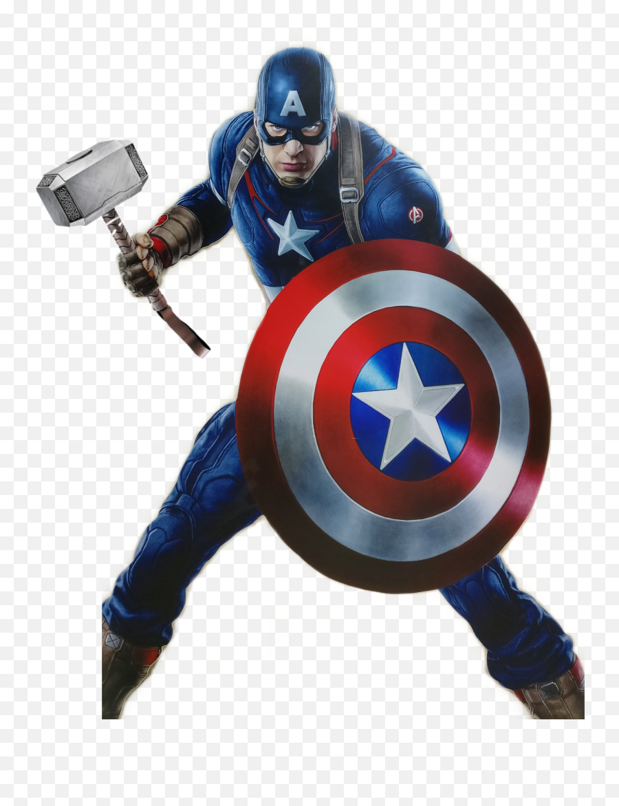 Endgamecap Cap Endgame Thor Hammer - Captain America With Shield Emoji,Thor Hammer Emoji