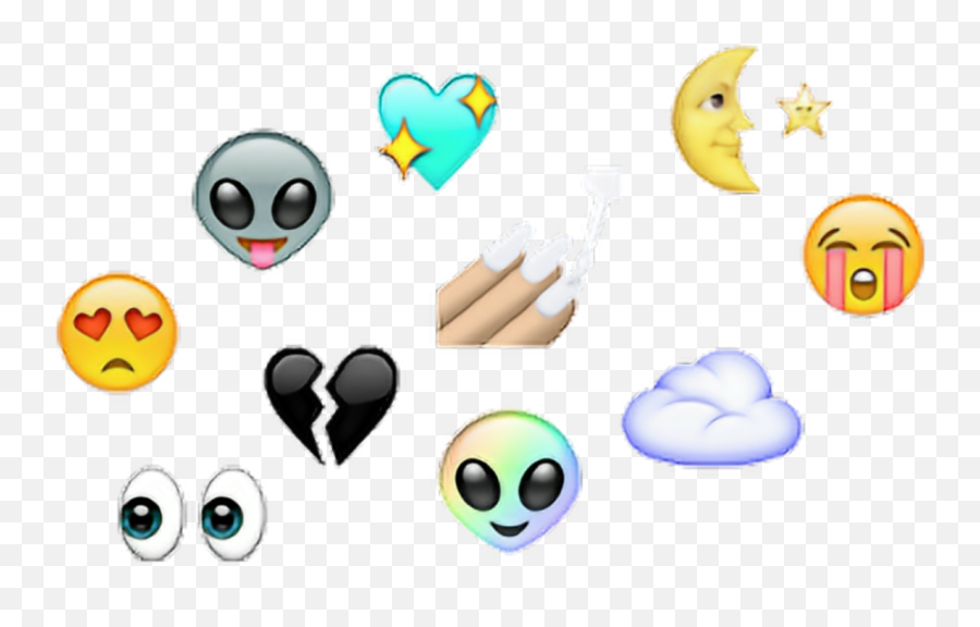 Download Emojis Emoji Uñas Aliens Luna Tumblr Tumbler - Emoji Png,Type Emojis